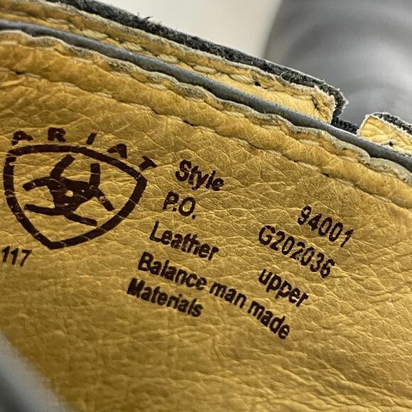 Women's 8 Ariat Black Leather Slip On Open Heel Western Slingback Mules - Picture 10 of 12